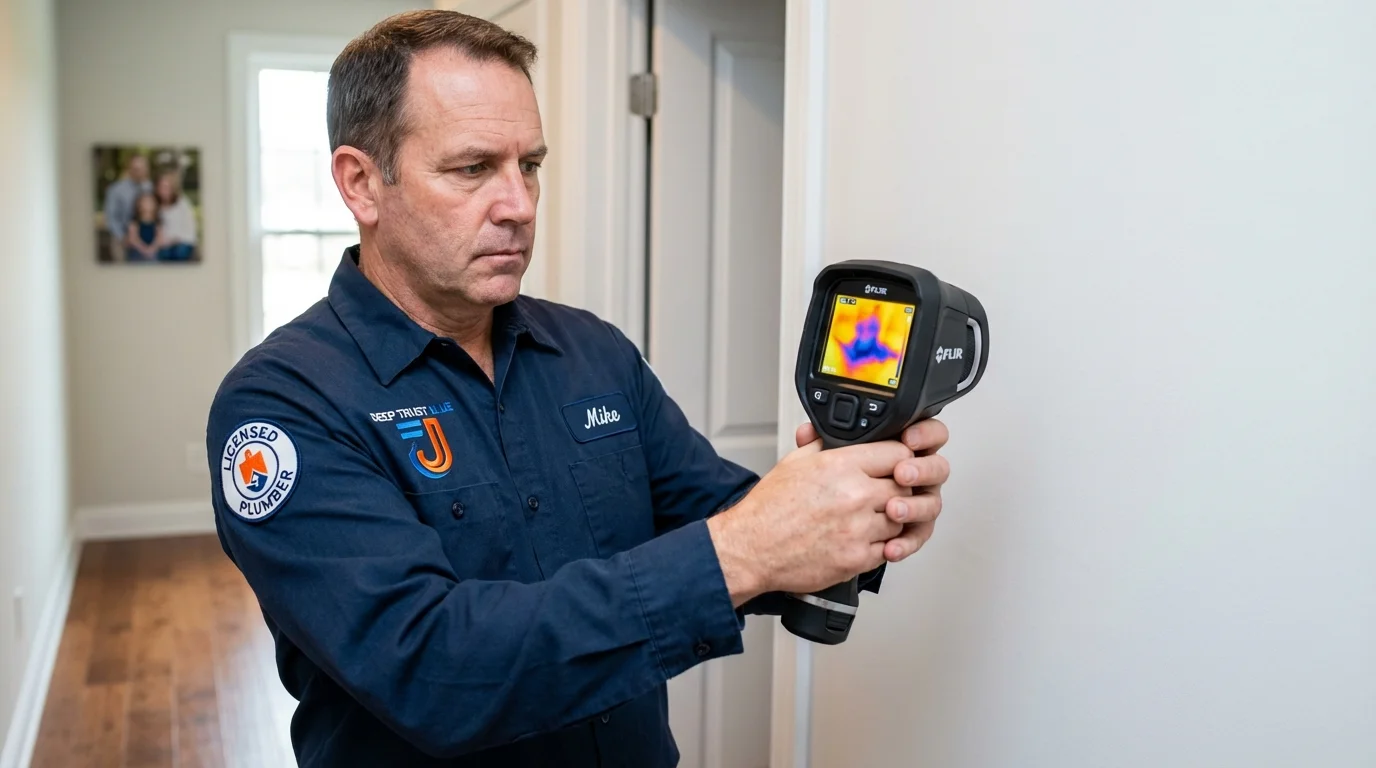 Thermal imaging leak detection by Johns Plumbing LLC in Choctaw